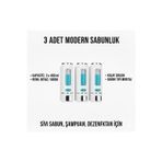 3 ADET Sıvı Sabunluk Plastik 400 ml Duş Jeli Şampuan Şişesi Oteller, Hastane, Banyo Mutfak M-52