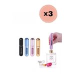 3 Adet Taşınabilir Mini Doldurulabilir Parfüm Atomizer Doldurulabilir Parfüm Şişeleri Boş Küçük