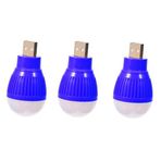 3 Adet, USB, Beyaz, Gece Lambası, Mini Ampul, Aydınlatma, 1,5W, 5V, USB mini ampul, 67x35mm