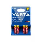 3 Adet Varta Pil Max Power 4' Lü İnce Pil
