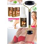 3 Adet x 100 ml Göğüs Şekillendirme ve Büyütme Spreyi + Masaj Aleti + Göğüs Sıkılaştırıcı Sabun