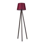 3 Ayakl Lambader Tripod Ayaklı Ahşap Abajur Bordo Kahve Ly651