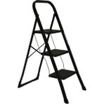 3 Basamaklı Metal Merdiven Hardy Siyah (1.30 Metre) - siyah 3 basamaklı