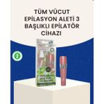 3 Başlıklı Kadın Yüz ve Vücut Tüy Temizleme Makinesi