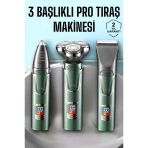 3 Başlıklı Profesyonel Saç Ve Sakal Bakım Seti Vücut, Burun Ve Kulak Tüy Alma Mir79755414