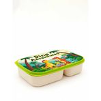 3 Bölmeli Beslenme Kutusu, Okul Beslenme Kabı, Kreş Çocuk Yemek Kabı, Çocuk Lunch Box, Sızdırmaz Beslenme Kabı, Taşınabilir Lunch Box, 9 Kağıt Peçete (Yeşil)