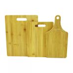 3 Boy Set Ahşap Bambu Kesim Panosu 16X22 - 20X28 - 25X33cm (5433)