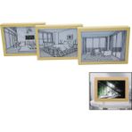 3 Boyutlu - 15X20CM LED Işıklı Mini Tablo USB Bağlantılı - Ayar Anahtarlı (4767) - Lisinya