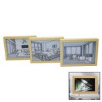 3 BOYUTLU - 15X20CM LED IŞIKLI MİNİ TABLO USB BAĞLANTILI - AYAR ANAHTARLI (5122)