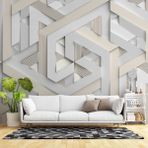 3 Boyutlu 3d Üçgen Desenli Duvar Kağıdı