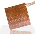 3 Boyutlu Duvar Paneli Kabartmalı Baklava Desen Pvc 41X41 Cm/ 6 Adet /1 M² Altın Meşe - Açık Meşe - 41 x 41