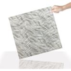 3 Boyutlu Duvar Paneli Kabartmalı Kılçık Desen Pvc 41X41 Cm/ 6 Adet /1 M² Mermer - Gri - 41 x 41