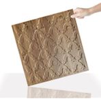 3 Boyutlu Duvar Paneli Kabartmalı Salon Desen Pvc 41X41 Cm/ 6 Adet /1 M² Antik - Açık Kahverengi - 41 x 41