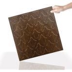 3 Boyutlu Duvar Paneli Kabartmalı Salon Desen Pvc 41X41 Cm/ 6 Adet /1 M² Teak - Ahşap Rengi - 41 x 41
