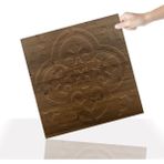3 Boyutlu Duvar Paneli Kabartmalı Solo Desen Pvc 41X41 Cm/ 6 Adet /1 M² Antik - Açık Kahverengi - 41 x 41