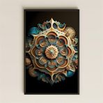 3 Boyutlu Görünümlü Modern Mandala Tablo