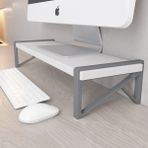 3 Boyutlu Hepsi Monitör Yükseltici Model No : 4 - Bilgisayar Ekran Yükseltici - Renkli Kullanıcı Dostu Tasarım - Gri