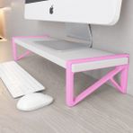 3 Boyutlu Hepsi Monitör Yükseltici Model No : 4 - Bilgisayar Ekran Yükseltici - Renkli Kullanıcı Dostu Tasarım - Pembe