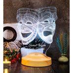3 Boyutlu Maske, Tiyatro Sanatçısına Hediye Kişiye Özel Led Lamba