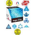 3 Boyutlu Stress Giderici Manyetik Geometrik Mozaikli Mıknatıslı Sihirli Akıl Zeka Rübik Küp - Mavi