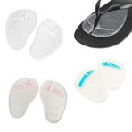 3 çift şeffaf kelebek desenli silikon parmak arası sandalet, ön ayak tabanlığı, jel pedler, parmak arası terlik, ev terliği, yastık tabanlığı, kaymaz, kendinden yapışkanlı, parmak koruması, kadın ve