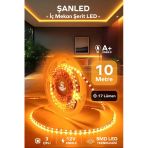 3 Çipli Iç Mekan Amber Rengi Şerit Led 10 Metre