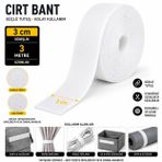 3 cm-3 metre Beyaz Cırt Bant – Hook & Loop Cırt Cırt Bant – Güçlü Tutuculuk – Tekstil, Çanta, Kablo ve Ev Kullanımı (arkası yapışkanlı değildir.)