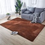 3 cm Kalın Tüylü Alan Halısı | Modern Oturma Odası ve Yatak Odası Dekoru | Yumuşak İç/Dış Mekan Halı Yolluk Kahverengi 200x300 cm | Çocuk ve Bebek Odaları için İdeal