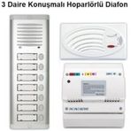 3 Daire Konuşmalı Hoparlörlü Diafon