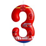 3. doğum günü için mum, itfaiye aracı numarası 3, itfaiye aracı, pasta dekorasyonu, doğum günü partisi aksesuarı, kırmızı itfaiye söndürücü teması, pasta dekorasyonu, çocuklar, erkek ve kız çocukları