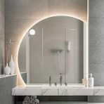 3 Farklı Işık Rengi Seçeneğiyle Tam Boy Led Arkadan Aydınlatmalı Banyo Aynası, 50/60/70/80 Cm (19.7/23.6/27.5/31.5 Inç) Akıllı Aydınlatma, Tasarım
