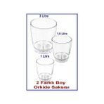 3 Farklı Orkide Saksısı 1.Litre-1,6.Litre-3.Litre Altı Tabaklı Şefaf Orkide Saksısı Ø12-14-18cm