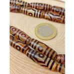 3 Göz Tibet Akik Taşı Silindir Kesim 10x30mm/adet (45810-1)