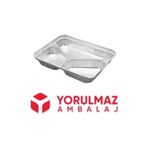 3 Gözlü Alüminyum Kapaklı Yemek Kabı 20 Adet