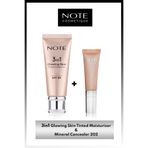 3 in 1 Glowing Skin Tinted Işıltılı 50 SPF Krem & Mineral Göz Altı Kapatıcısı 202 Makyaj Seti