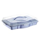 3 İn 1 Kare Dikdörtgen Ve Yuvarlak Borcam Taşıma Kabı 47x35x12cm Kapaklı Süper Şık Sunum Tepsisi