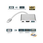 3 İn1 Type-C To HDMI 4K USB 3.0 Çevirici Dönüştürücü Adaptör