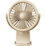 3 Kademe USB Şarjlı Mandallı 360° Taşınabilir Fan Vantilatör Soğutucu YM88221 - Açık Kahverengi