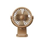 3 Kademe USB Şarjlı Mandallı 360° Taşınabilir Fan Vantilatör Soğutucu YM88221 - Kahverengi