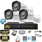 3 Kameralı Full HD Güvenlik Kamera Seti 250GB HDD 5MP Gece (Renkli) Görüşlü - Sabit IP Gerektirmez