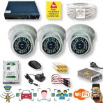 3 Kameralı Set - İnsan Yüz Hareket Algılayan 5Mp Lens 36 Irled 1080P İç Mekan Güvenlik Kamerası Seti D136b