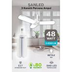 3 Kanatlı Pervane 48W Ampul Beyaz Işık-1 Adettir