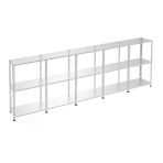 3 Katlı 5'Li Galvaniz Çelik Raf - Depo, Arşiv, Kiler, Dosya, Market Rafı 43X93 Cm 50 Cm 0.70 Mm