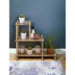 3 Katlı Ahşap Çiçeklik Rafı, Dekoratif Saksı Standı, Çiçeklik, Çiçek Sehpası, Çiçek Rafı, 79x72x29 cm, Çok Amaçlı Bitki Organizatörü, Asude Home, No1