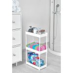3 Katlı Banyo Düzenleyici Banyo Rafı Ünitesi - Beyaz