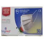 3 Katlı Beyaz Maske Cerrahi Yetişkin 10 Kutu 500 Adet beyaz
