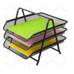 3 Katlı Hareketli Metal Evrak Rafı