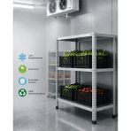 3 Katlı Paslanmaz Krom Raf Inox Soğuk Oda Rafı Buzhane Rafı Mutfak Banyo Islak Zemin Rafı Akvaryum Rafı 43X93 Cm 50 Cm 1.00 Mm