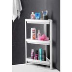 3 Katlı Üçgen Köşe Rafı - Plastik - Banyo, Mutfak, Balkon, Kiler Düzenleyici Raf