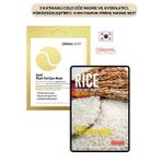 3 Katmanlı Gold Göz Maske Ve Aydınlatıcı, Pürüzsüzleştirici, %100 Pamuk Pirinç Maske Seti
